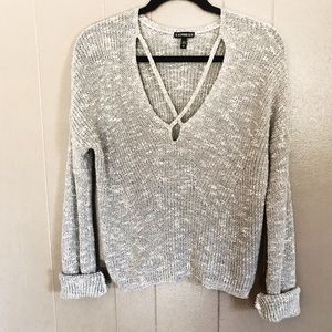 Grey strappy Express sweater
